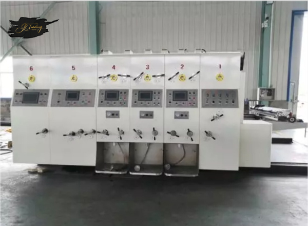 Automatic feeder water ink flexo printing slotting die-cutting carton boxing machine
